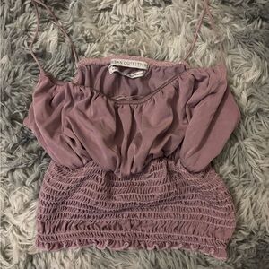 Urban Outfitters Mauve Smocked Women's Top